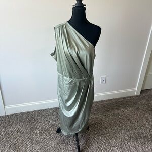 ChicMe One Shoulder Ruched Slit Party dress size XL